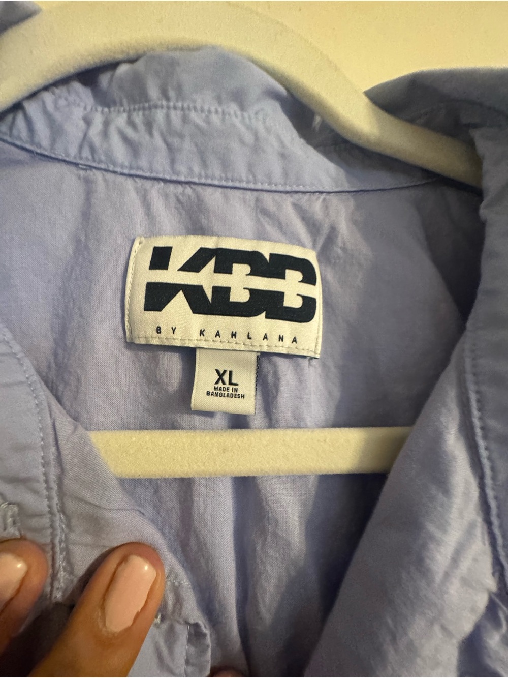 Light Blue Boxy Button-Up Shirt - Picture 3 of 4
